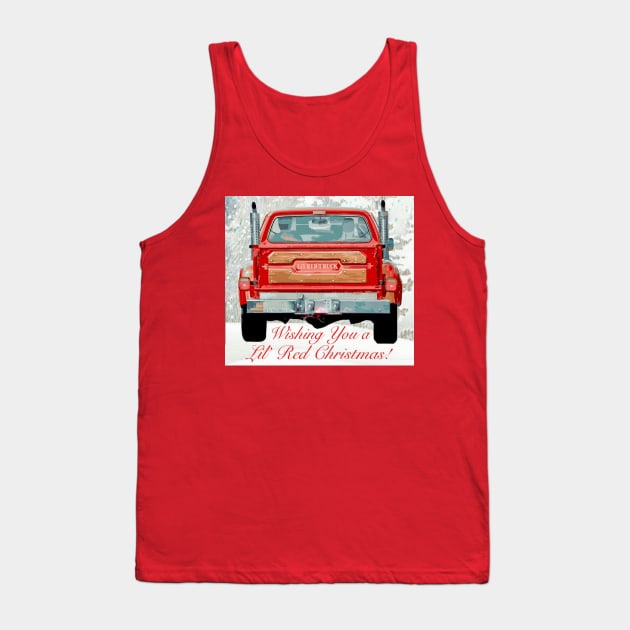 Red Christmas Tank Top by LilRedTruck